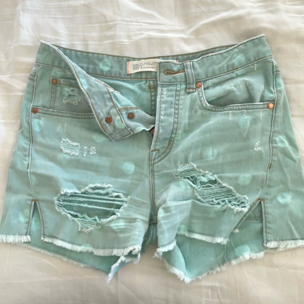 Marc Jacobs distressed denim shorts